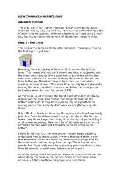 HOW TO SOLVE A RUBIK`S CUBE Advanced Method