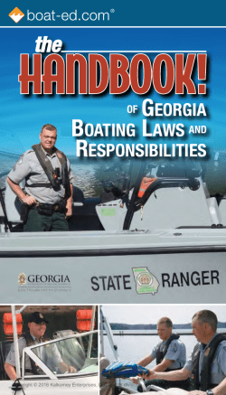 of georgia boating laws and responsibilities