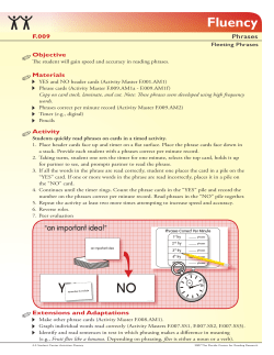 Fluency - Florida Center for Reading Research