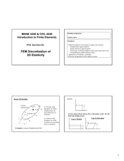 FEM Discretization of 2D Elasticity