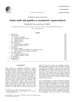 Review paper on organocatalysis