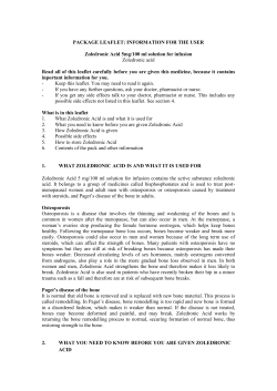 Zoledronic Acid 5mg/100 ml solution for infusion