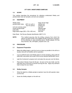 UNDISTURBED SAMPLING - Alberta Transportation