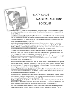 Math Readers Booklist - CASE Gifted and Talented