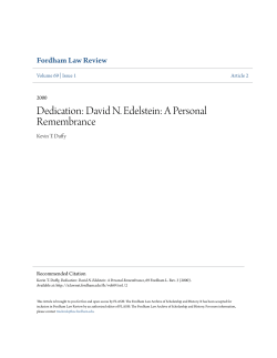 David N. Edelstein - FLASH: The Fordham Law Archive of