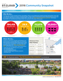 2016Community Snapshot - City of St. Cloud, MN