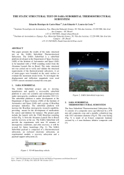 The Static Structural Test on SARA Suborbital Thermostructural