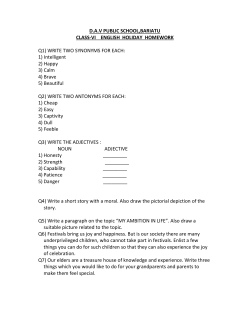 holiday home work class VI