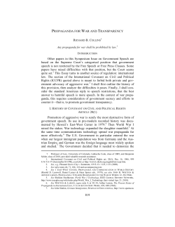 819 PROPAGANDA FOR WAR AND TRANSPARENCY Other