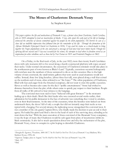 The Moses of Charleston: Denmark Vesey