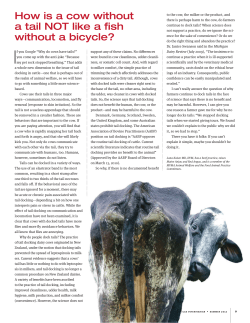 How is a cow without a tail NOT like a fish without a bicycle?