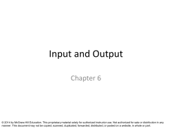 Input and Output