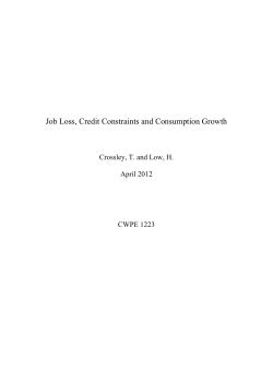 Job Loss, Credit Constraints and Consumption Growth