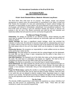 The International Constitution of the B`nai B`rith Girls