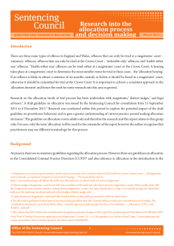 Allocation: Analysis and research bulletin