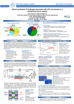 Direct synthesis of hydrogen peroxide with CO2 as solvent in a