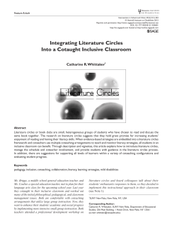 Integrating Literature Circles Into a Cotaught