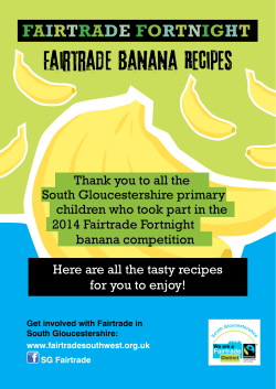Fairtrade Banana Recipes - South Gloucestershire Council