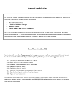 Areas of Specialization