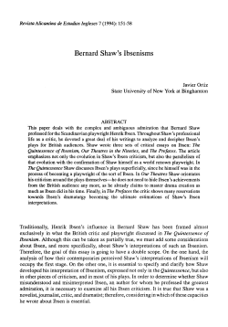 Bernard Shaw`s Ibsenisms