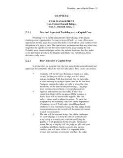 CHAPTER 2 CASE MANAGEMENT Hon. Forrest Donald Bridges