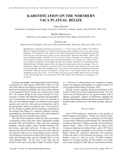 karstification on the northern vaca plateau, belize