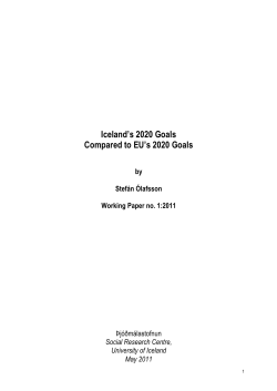 Iceland`s 2020 Goals Compared to EU`s 2020