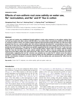 Effects of non-uniform root zone salinity on water use, Na