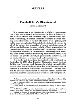 The Judiciary`s Bicentennial - Chicago Unbound