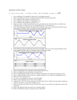 Questions on Wave Types