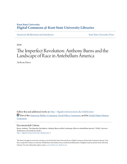 The Imperfect Revolution: Anthony Burns and the Landscape of