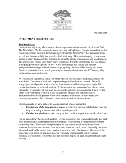 The North Star - Hutchinson Capital Management