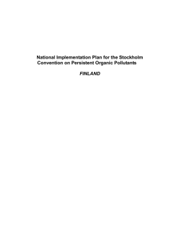 National Implementation Plan for the Stockholm Convention on