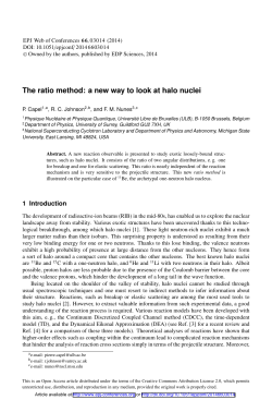 The ratio method: a new way to look at halo nuclei