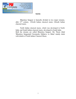 NOTE Bharatiya Sangeet is basically divided in two