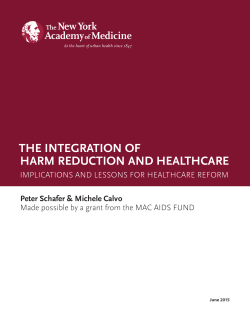the integration of harm reduction and healthcare
