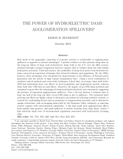 THE POWER OF HYDROELECTRIC DAMS: AGGLOMERATION