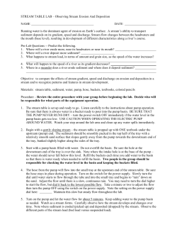 STREAM TABLE LAB &ndash; Observing Stream Erosion And Deposition