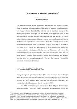 On Violence: A Mimetic Perspective