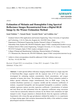 Estimation of Melanin and Hemoglobin Using