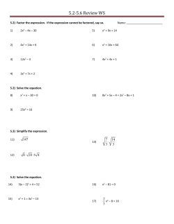 5.2-5.6 Review WS