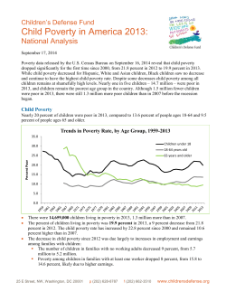 Child Poverty in America 2013