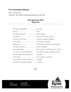 Lightning Thief Song List