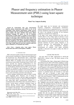 Phasor and frequency estimation in Phasor Measurement unit (PMU