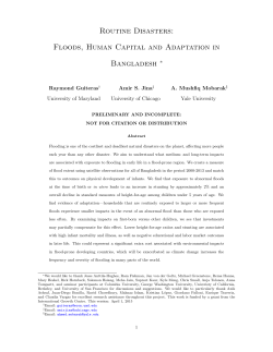 Routine Disasters: Floods, Human Capital and