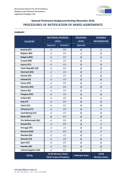 procedures of ratification of mixed agreements