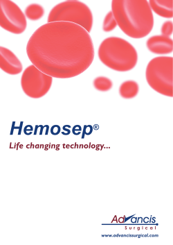Hemosep Brochure - Advancis Surgical