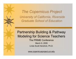 The Copernicus Project - Tulare County Office of Education