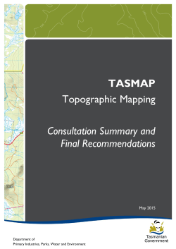 TASMAP Topographic Mapping Consultation Summary and Final