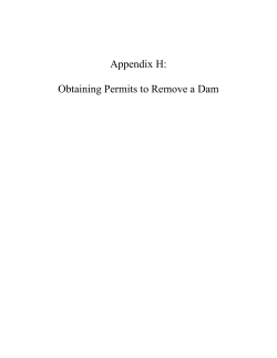 Obtaining Permits to Remove a Dam